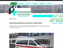 Tablet Screenshot of krankentransport-bremerhaven.com
